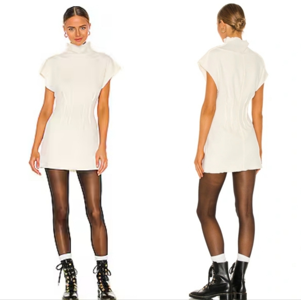 DANIELLE GUIZIO RIB KNIT CORSET DRESS